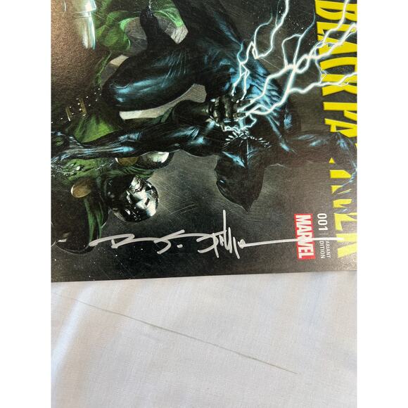 BLACK PANTHER # 1 BULLETPROOF VARIANT SIGNED COA by Brian Steelfreeze NM - Picture 2 of 4
